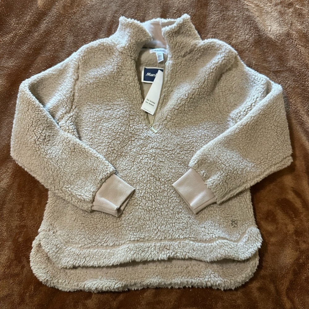 Calvin Klein Beige Sherpa Jacket